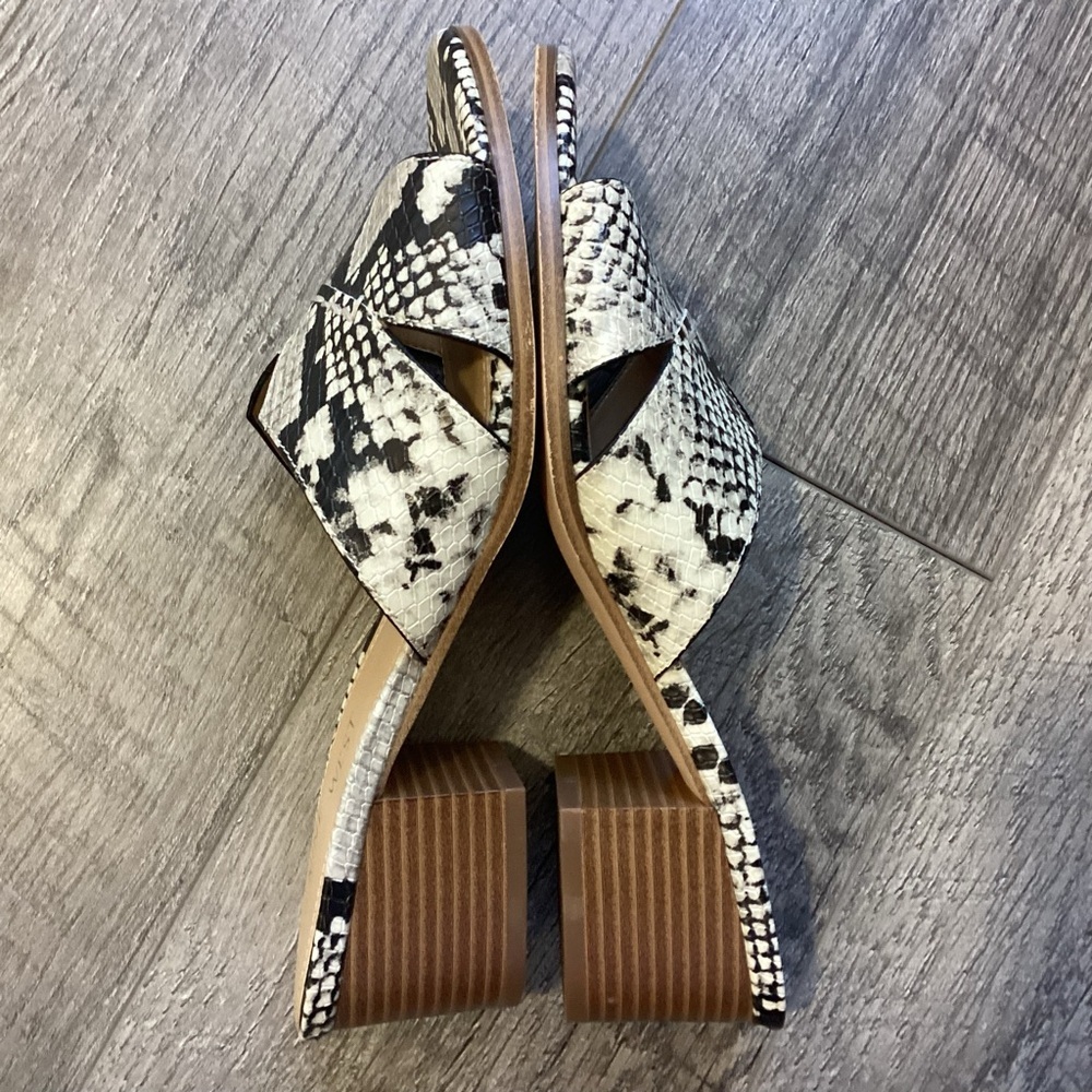 Nine West Andre Snakeskin Heel Slides Size 8M - image 6